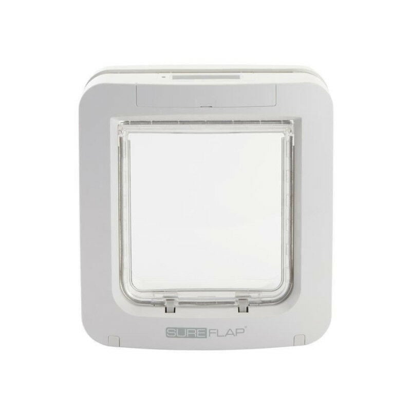 Grande chatiere a puce électronique - Blanc - 178 mm x 170 mm (Mémorisation d'un maximum de 32 puces) - Sureflap