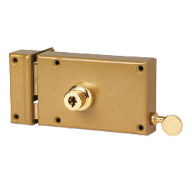 Serrure monopoint en applique horizontal tirage cylindre de 45mm 5 à ailettes gauche Pollux 201510G