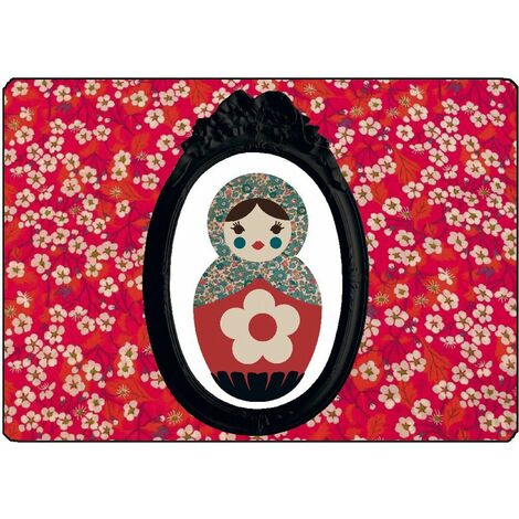 Surface de découpe en verre Poupée russe Liberty 28.5 x 20 cm