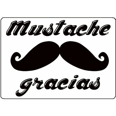Surface de découpe Mustache Gracias en verre 28.5 x 20 cm