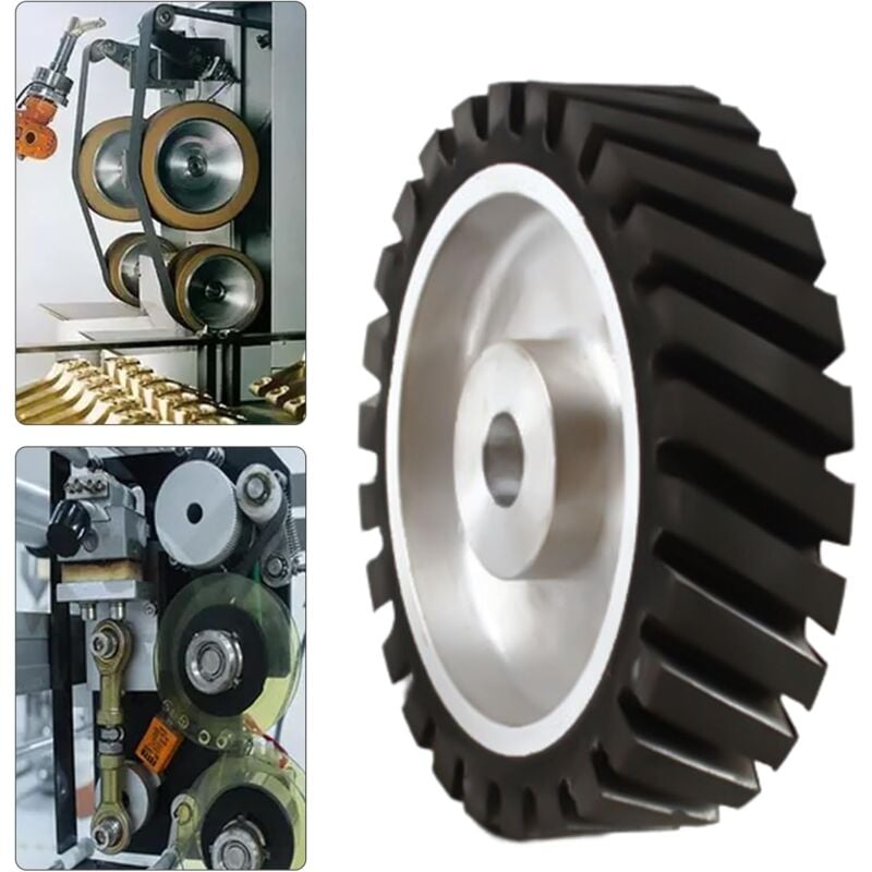 Surface de dent de la meuleuse de Courroie de Roue de Contact en Caoutchouc de Noyau en Aluminium 200X50X25mm