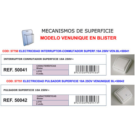 Surface d'interrupteur à bascule électrique 10A 250V 50041-91841
