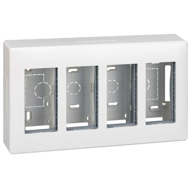 Surface du boîtier 4 modules blanc Simon 51000004-030