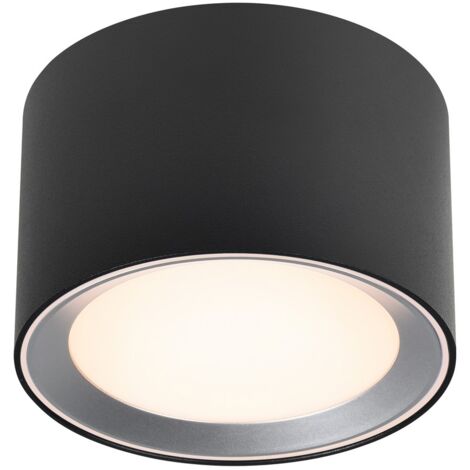 Surface spot LANDON 8 Métal Noir, H.8.2 - IP44 - LED Module /Nordlux Intérieur