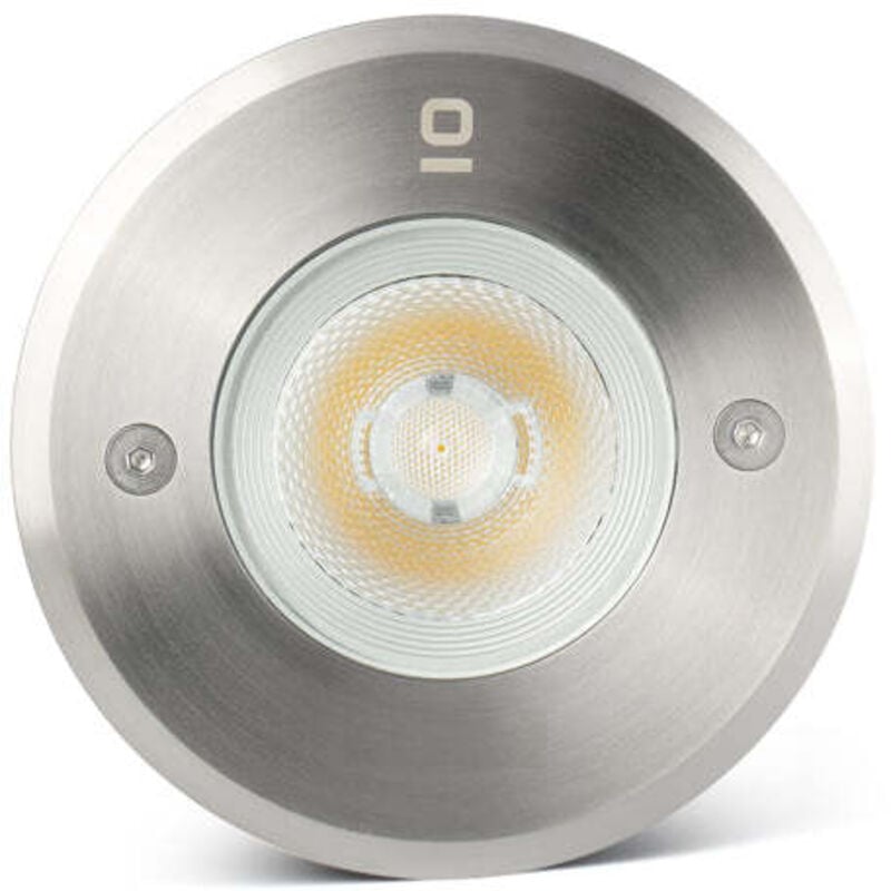 Faro Barcelona - suria Empotrable de suelo inoxidable satinado y negro mate 70588