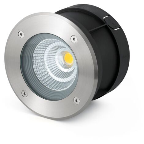 SURIA - Encastrés de sol inoxydable satiné et noir mat de FARO