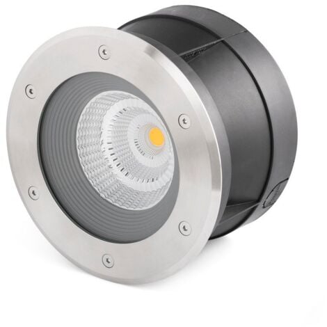 SURIA - Encastrés de sol inoxydable satiné et noir mat de FARO
