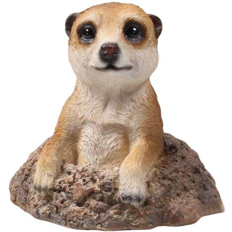 Suricate sortant de terre en résine
