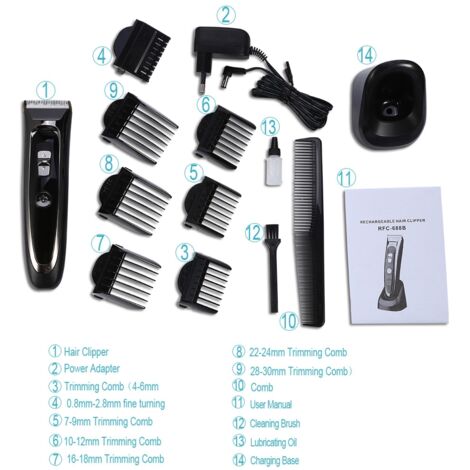 Surker Tondeuse Cheveux Électrique Silencieuse Professionnelle avec Affichage Digital pour Adultes et Enfants