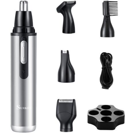 SURKER Tondeuse Nez Oreilles Rasoir -Sourcils et Soins du Visage pour Hommes et Femmes, à Piles, Étanche