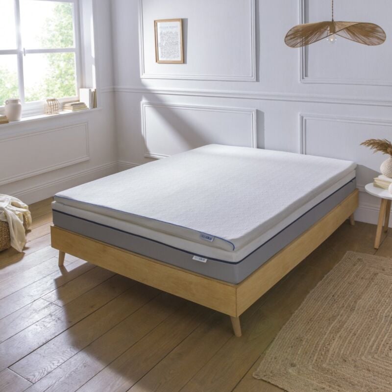Surmatelas Mémoire de forme 7cm - déhoussable et respirant- 90x190cm