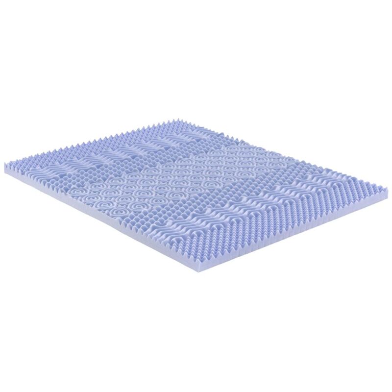 Surmatelas 140 x 190 cm mémoire de forme 7 zones aux extraits de lavande ép.5cm - anesi de naturea