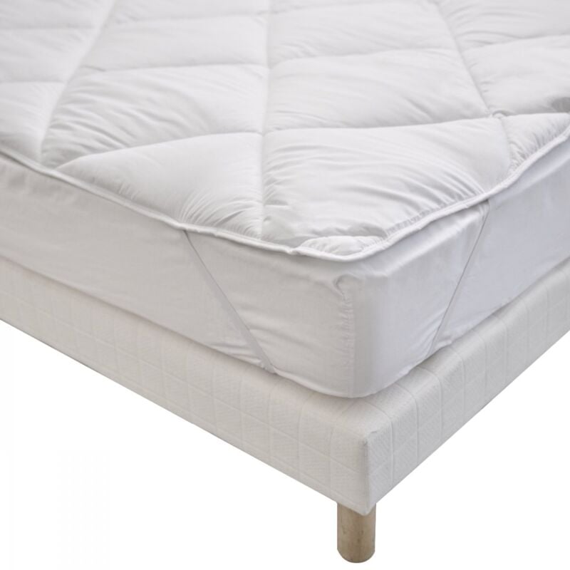 Surmatelas Moelleux et Respirant - Lavable à 95°C - Enveloppe anti-transpiration - 160x200 cm