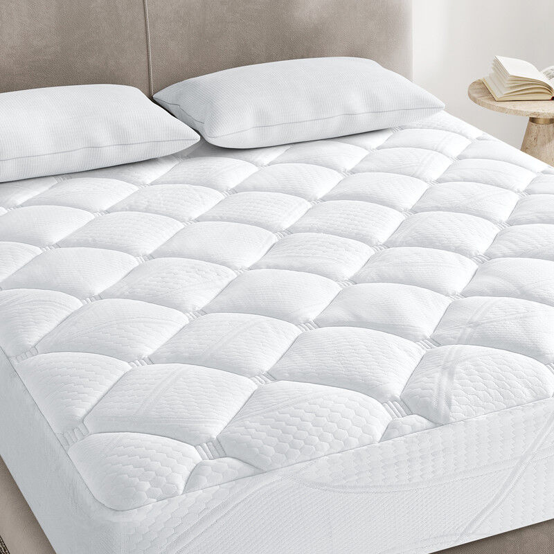 Surmatelas 140x190 cm Inre Confort Optimal - Moelleux, Anti-acarien, Respirant - Double Face - pour Matelas 2 Places - Lavable