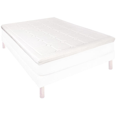 Surmatelas à mémoire de forme - confort moelleux - 160 x 200 cm