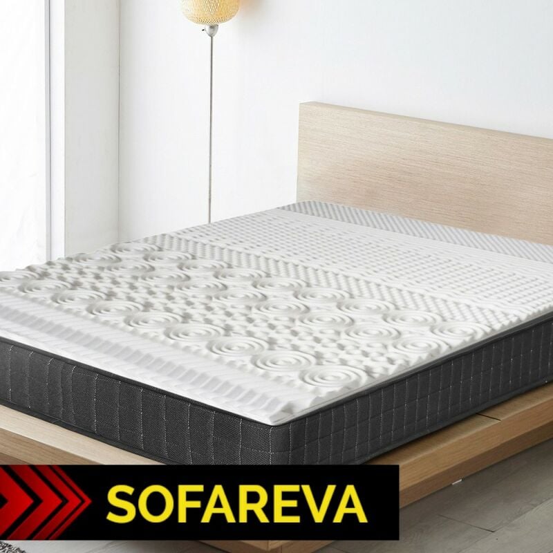 Surmatelas Burlinton 90x200cm Ep 4 cm 10 zones de confort Mémoire de forme - blanc
