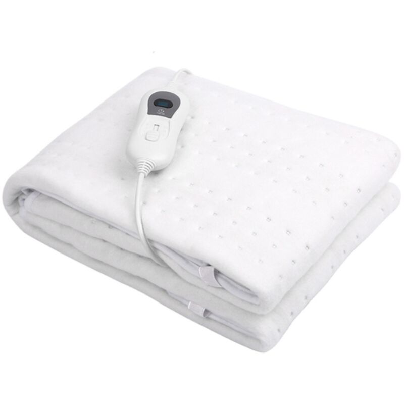 Hu 665 Sous-couverture électrique, 150 x 80 cm, arrêt automatique, protection contre la surchauffe, 3 réglages de température, lavable,