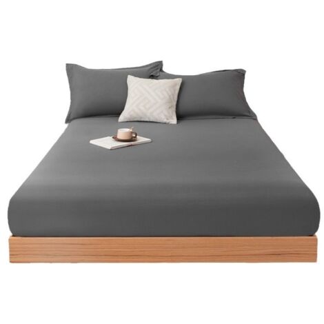 Surmatelas Couvre-lit de couleur unie, simple et confortable, doux pour la peau, avec protection anti-poussière Literie(200cmx220cm)