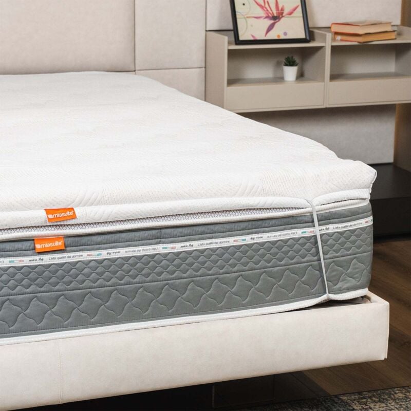 Surmatelas 90x195 en mousse à mémoire de forme - hauteur 7 cm, à portance différenciée, déhoussable One H7