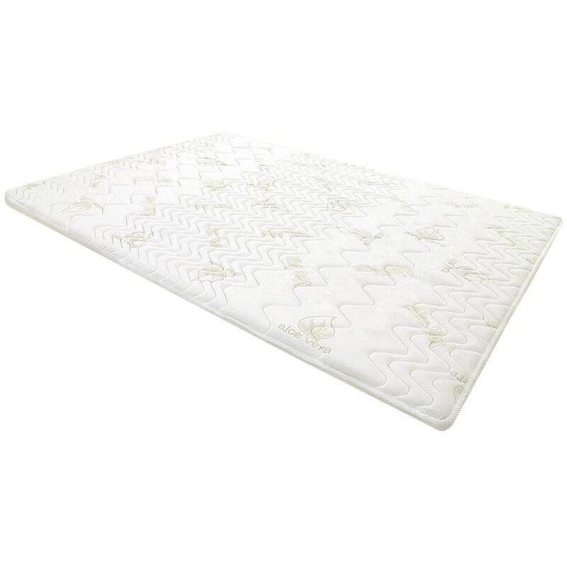 Surmatelas 140 x 190 cm mémoire de forme coutil aloe vera ép.5cm - ANTASSE de NATUREA