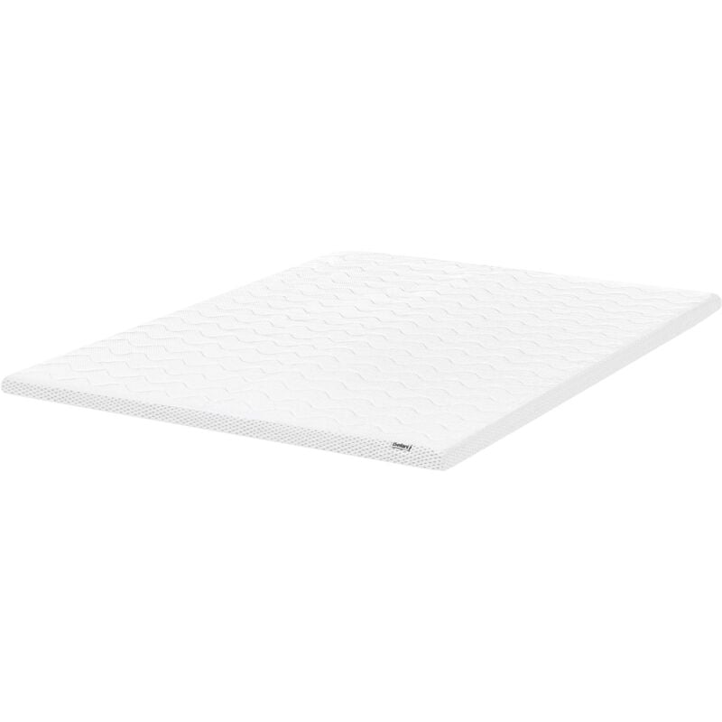 Surmatelas Mousse de Gel 160 x 200 cm Blanc Frosty