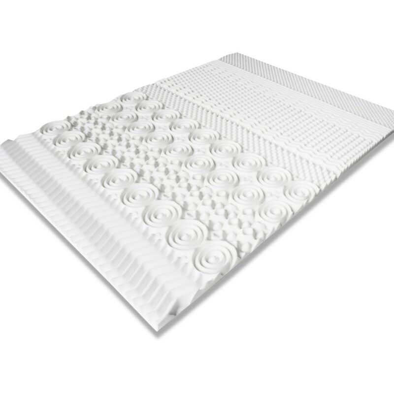 Surmatelas 140x190 cm elias mousse mémoire de forme 10 zones - Blanc