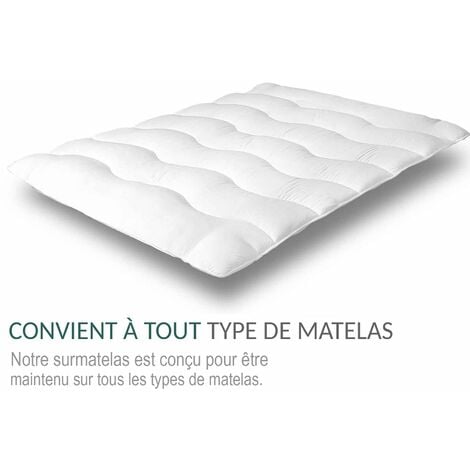 SAMPUR : Microfibre et Protêge matelas - 4cm - 140x190 cm