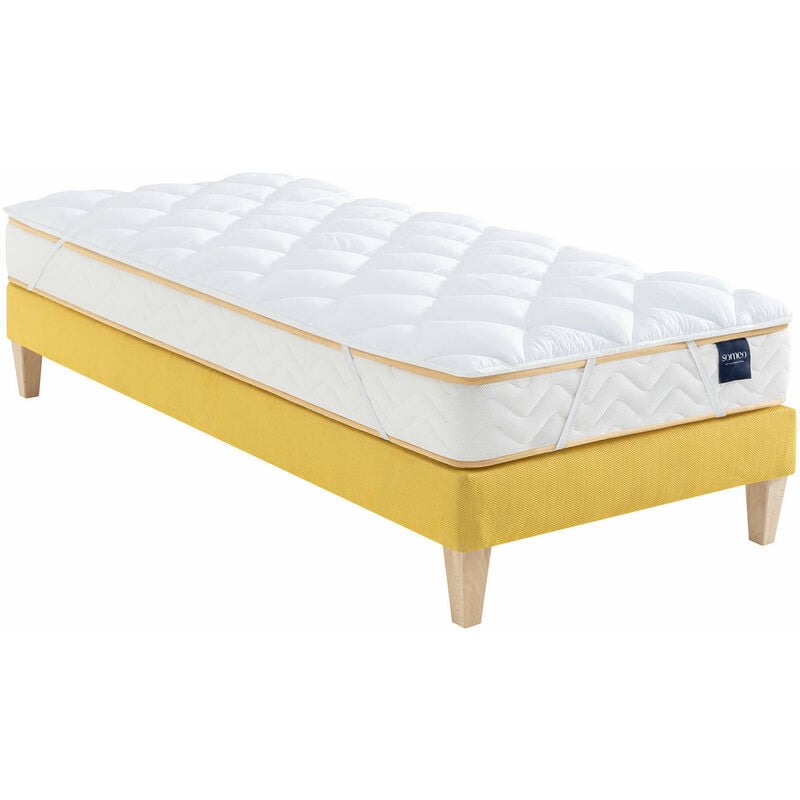 Surmatelas ouate 600g/m² S25 110x190 - Blanc - Someo