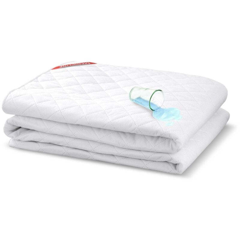 Surmatelas / protège-matelas imperméable matelassé par ultrasons premium 160x200cm blanc