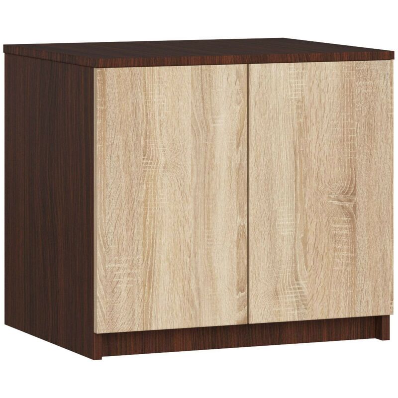 Surmeuble pour armoire Akord S60 Wengé 60 cm 2 portes façade Chêne Sonoma 2 étagères 60x51x55 cm