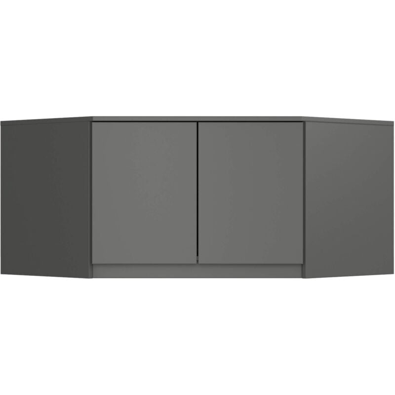 Akord - Surmeuble pour armoire S100 Gris Graphite 100 cm 2 portes 3 étagères 100x50x55 cm