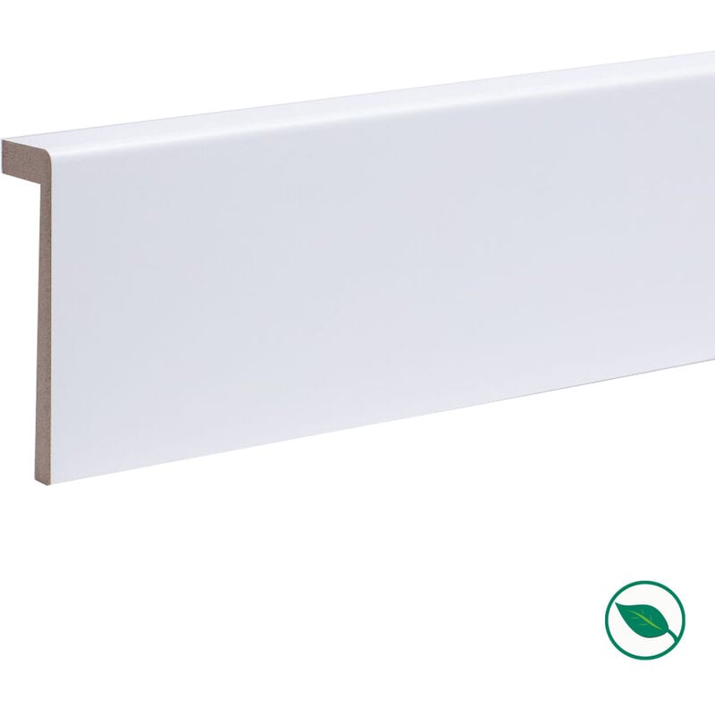 Forestea - Lot de 5 surplinthes mdf revêtues blanc 2400 x 110 x 19 mm pefc 70%
