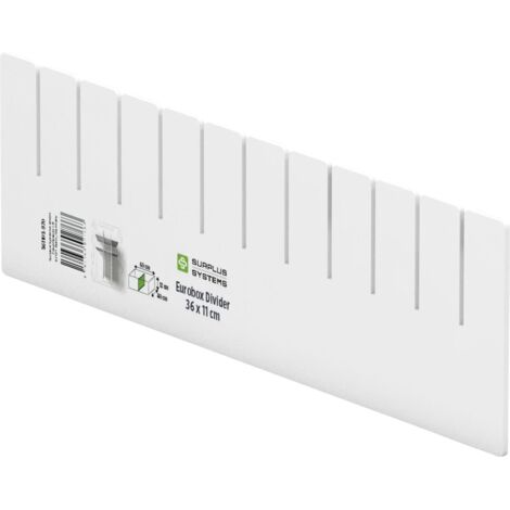 Surplus Systems Abtrenner für Eurobox 36 x 11 cm, weiß Boxen, Körbchen & Kisten