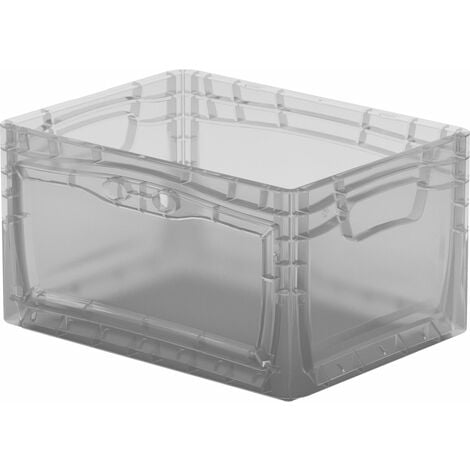 Aufbewahrungsbox klein Natur mit Deckel/Griff 29,7x21,5x12,5cm  Allzweckkiste Kunststoffbox Aufbewahr, € 4,59