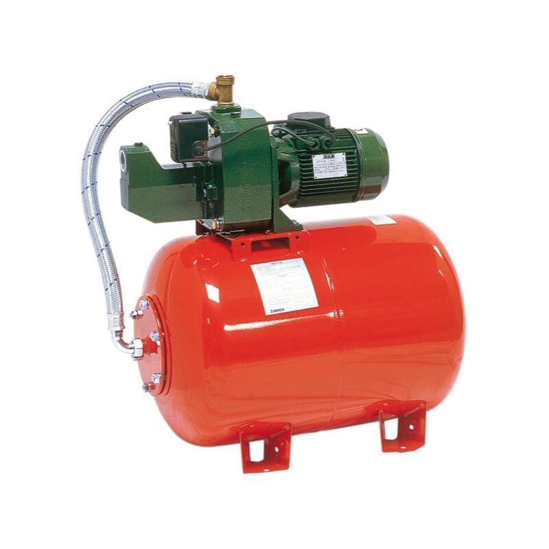 Surpresseur 100L DAB AQUAJETRED132100M - Réservoir horizontal à vessie avec pompe a eau 1 kW jusqu'à 4,8 m3/h monophasé 220V