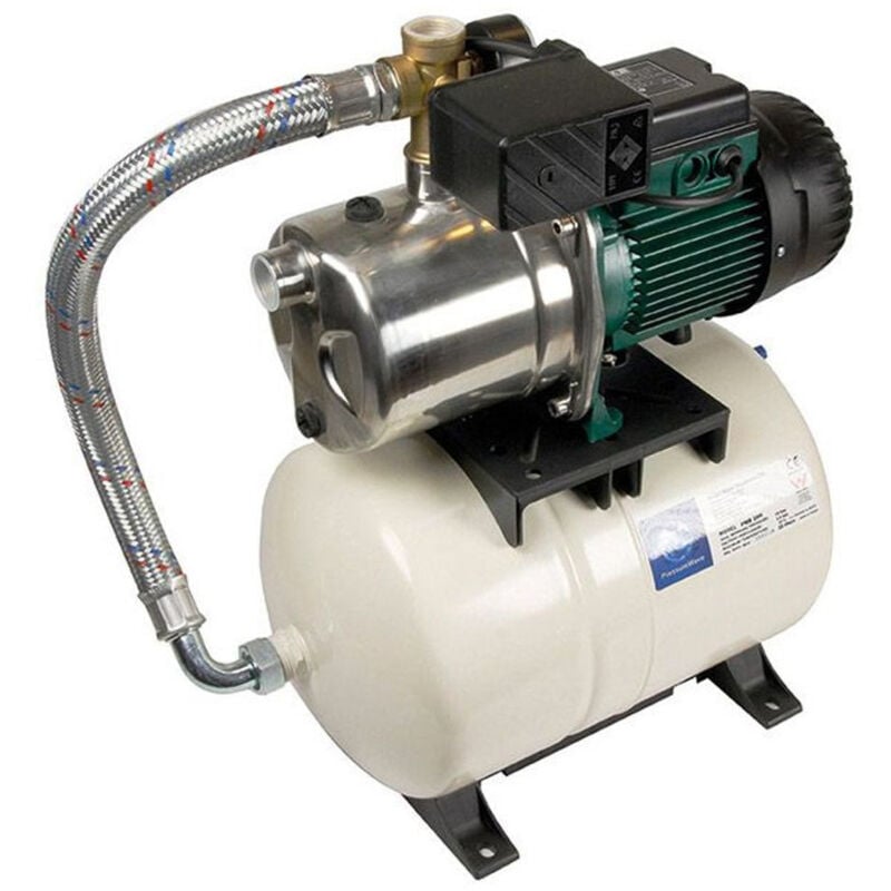 Aquajet 82 20 m - Surpresseur D'eau Inox DAB Avec Réservoir Gws 20l - Jusqu'à 8m