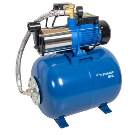 Surpresseur multicellulaire inox 1300W 50L – Débit 6000 L/h – Pression max 5,5 bar – Hauteur manométrique 55 m – Moteur électrique monophasé – Korman Garden