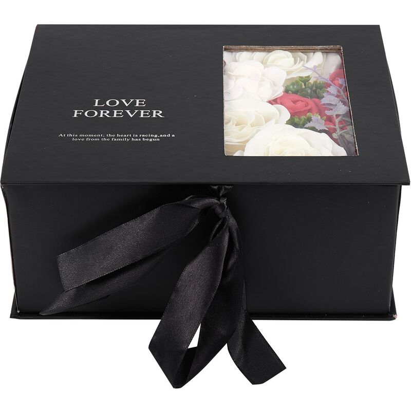 Tlily - Surprise Boîte Artificielle Boîte De la Saint Valentin pour Petite Fête De Mariage Décoration, Noir