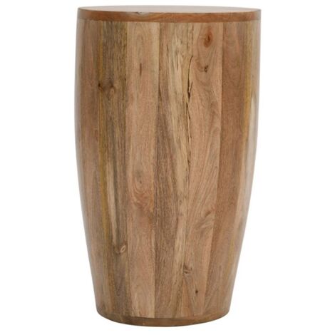 Surrey Drum Side Table - Solid Mango Wood - L35 x W35 x H60 cm