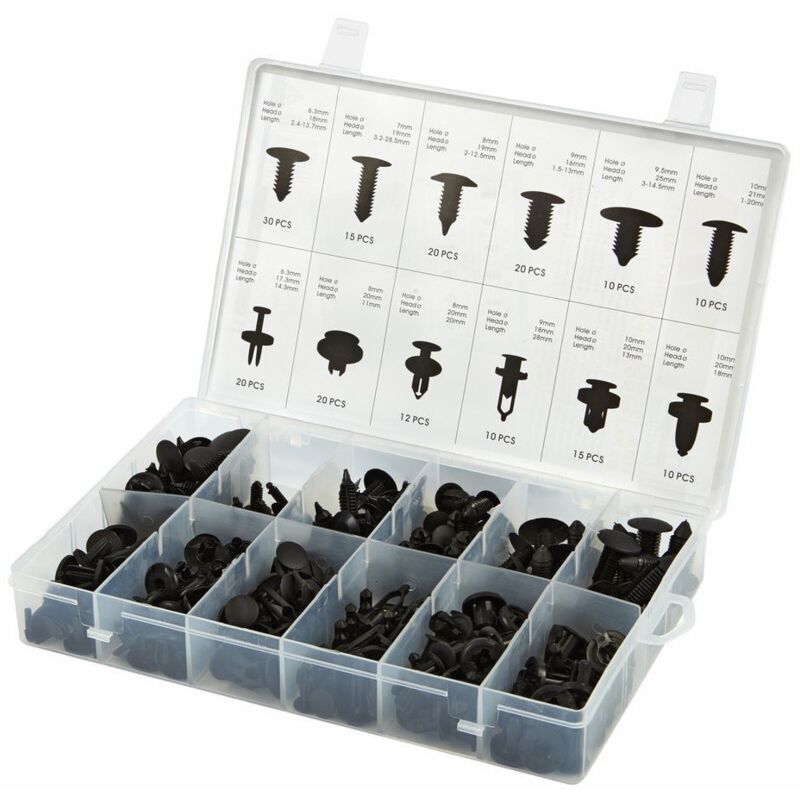 

Surtido De Grapas Y Clips Universales Para Carroceria De Coches 192 Piezas