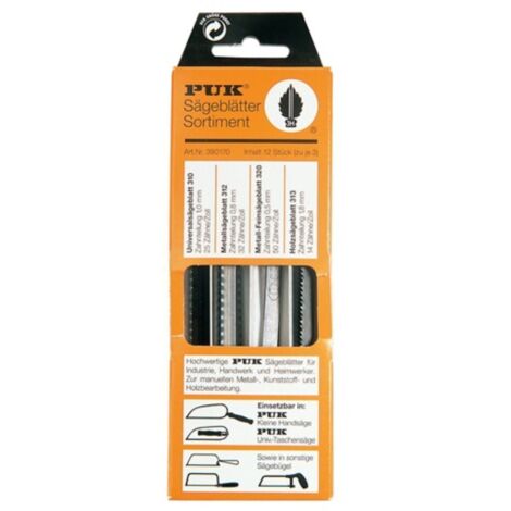Surtido De Hojas De Sierra 390170 12 Uds. Universal, Metal,