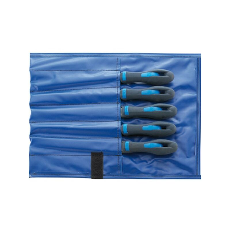 

Surtido de Limas de taller, 5 unitades, en un alforjas - ruedas, Largo : 250 mm, Talla 2