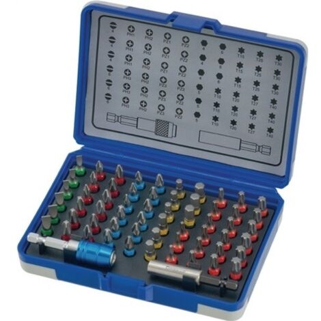 Surtido de puntas 62 uds. ranura/ph/pzd/tx/hexagonal promat
