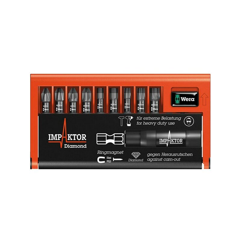 

Surtido de puntass Bit-Check Impaktor, 10 unidades, PH/PZ/hexagonal/TORX ®