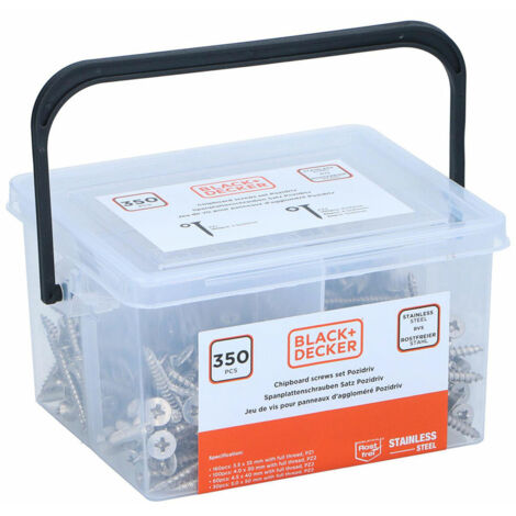 Surtido de tornillos para madera ss black+decker