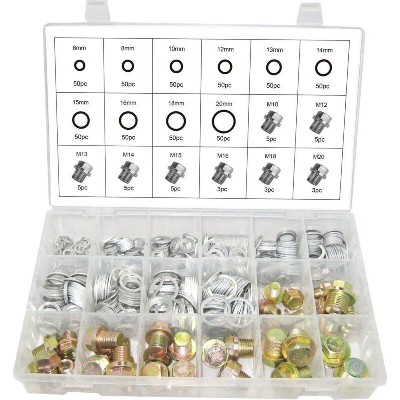

Surtido De Tornillos Y Arandelas Para Tapon De Carter, Aceite 534 Piezas - 9190