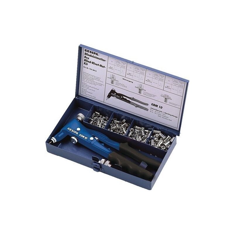 

Caja De Surtido De Tuercas Remachables 156 Uds. Tenaza Gbm10