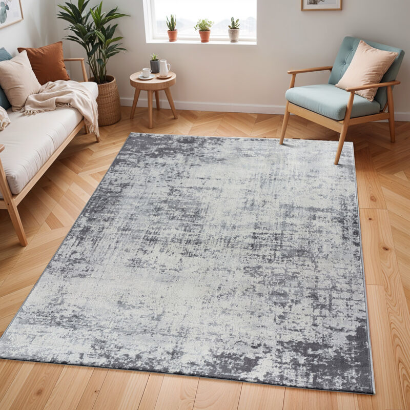 Surya - Tapis Abstrait Moderne Gris/Blanc 160x215 cm