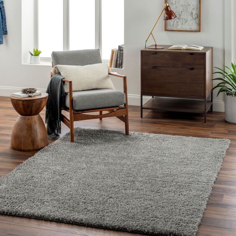 Surya - Tapis Shaggy Uni Gris Foncé 200x275 cm