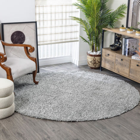 SURYA Tapis de Salon Shaggy Scandinave  Uni Chic